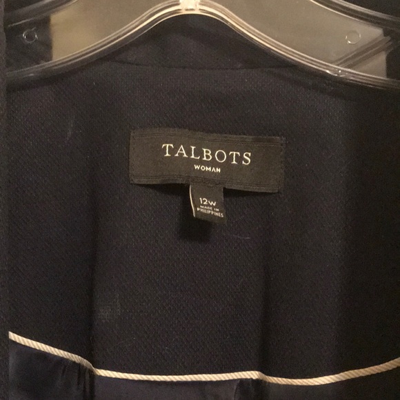 Talbot Women’s Size 12 Dark Blue Blazer - Picture 2 of 4